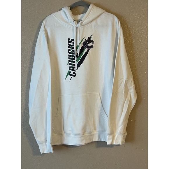 Men's 2XL‎ NWT Vancouver Canucks Starter Color Scratch Fleece Pullover Hoodie